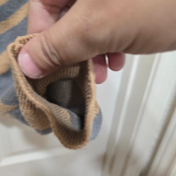 Rachel Rachel Roy Tan Gray Abstract Stripe Sweater Size Small - Picture 8 of 8